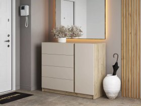 Комод Бостон  КМ-001 (дуб крафт серый/кашемир) в Ужуре - uzhur.mebel-nsk.ru | фото