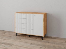 Комод «Катрин-13» (дуб крафт золотой/карбон фарфор) в Ужуре - uzhur.mebel-nsk.ru | фото