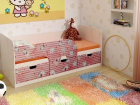 Кровать детская с ящиками 1,86 Минима Hello Kitty в Ужуре - uzhur.mebel-nsk.ru | фото