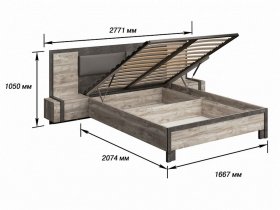 Кровать двуспальная 1,6м с под.мех. Клео в Ужуре - uzhur.mebel-nsk.ru | фото