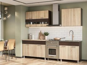 Кухонный гарнитур Босфор 2,0м (дуб сонома/венге) в Ужуре - uzhur.mebel-nsk.ru | фото