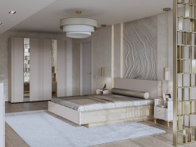 Модульная спальня Одетта (дуб эндгрей/меланж) в Ужуре - uzhur.mebel-nsk.ru | фото