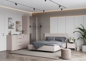 Модульная спальня «Тефия» (тефия/софт сантьяго) в Ужуре - uzhur.mebel-nsk.ru | фото