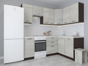 Модульная угловая кухня 1,4м*2,1м Лада (пикард) в Ужуре - uzhur.mebel-nsk.ru | фото