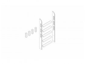 Пакет №10 Прямая лестница и опоры для двухъярусной кровати Соня в Ужуре - uzhur.mebel-nsk.ru | фото