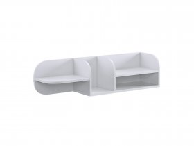 Полка навесная Милана (белое дерево) в Ужуре - uzhur.mebel-nsk.ru | фото