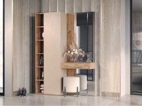 Прихожая Ева (кашемир/дуб вотан) в Ужуре - uzhur.mebel-nsk.ru | фото
