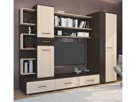Стенка Верона (дуб венге/дуб молочный) в Ужуре - uzhur.mebel-nsk.ru | фото