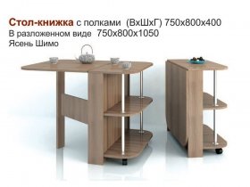 Стол-книжка с полками в Ужуре - uzhur.mebel-nsk.ru | фото