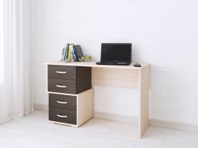 Стол письменный Сити-2 (венге/дуб молочный) в Ужуре - uzhur.mebel-nsk.ru | фото